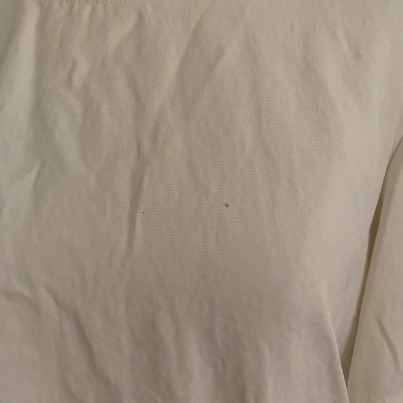 EVERLANE Ecru S/S Triacetate Back-Zip Detail Top/Sz 0/EUC/***minor pin prick - Picture 5 of 5